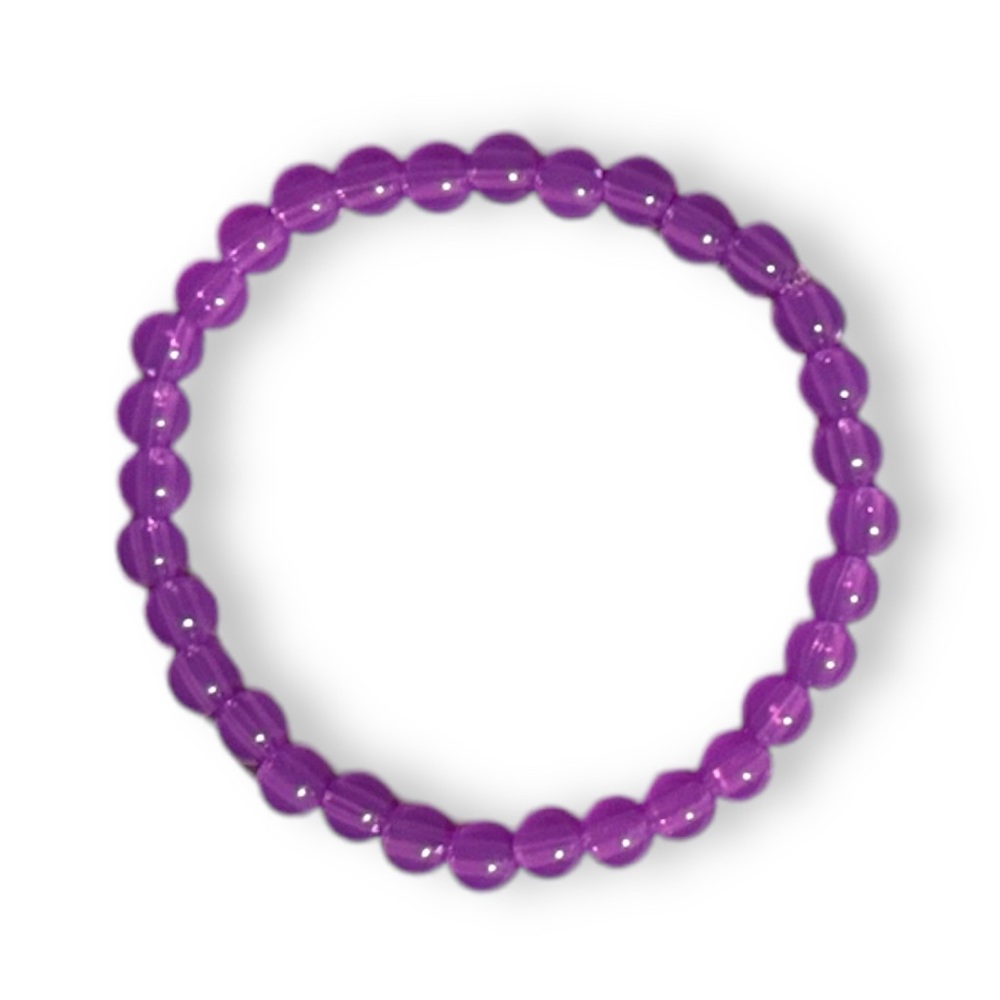 Handcrafted Purple Glass Beaded Bracelet